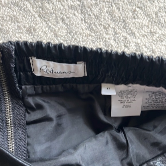 Reitmans Faux Leather Black Skirt Size 13 - Picture 2 of 3